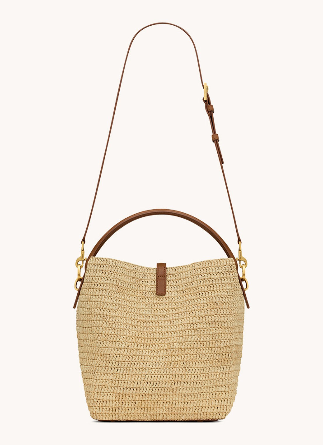 Saint Laurent Le 37 handtas van raffia - detail 4 naturel