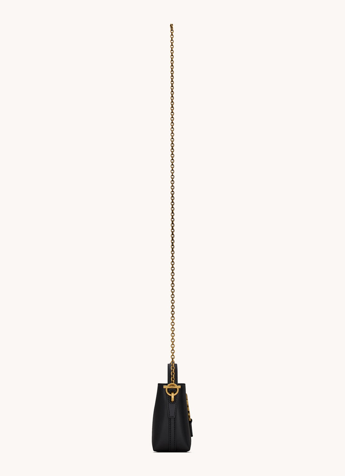 Saint Laurent Le 37 Micro crossbodytas van kalfsleer - achterkant zwart