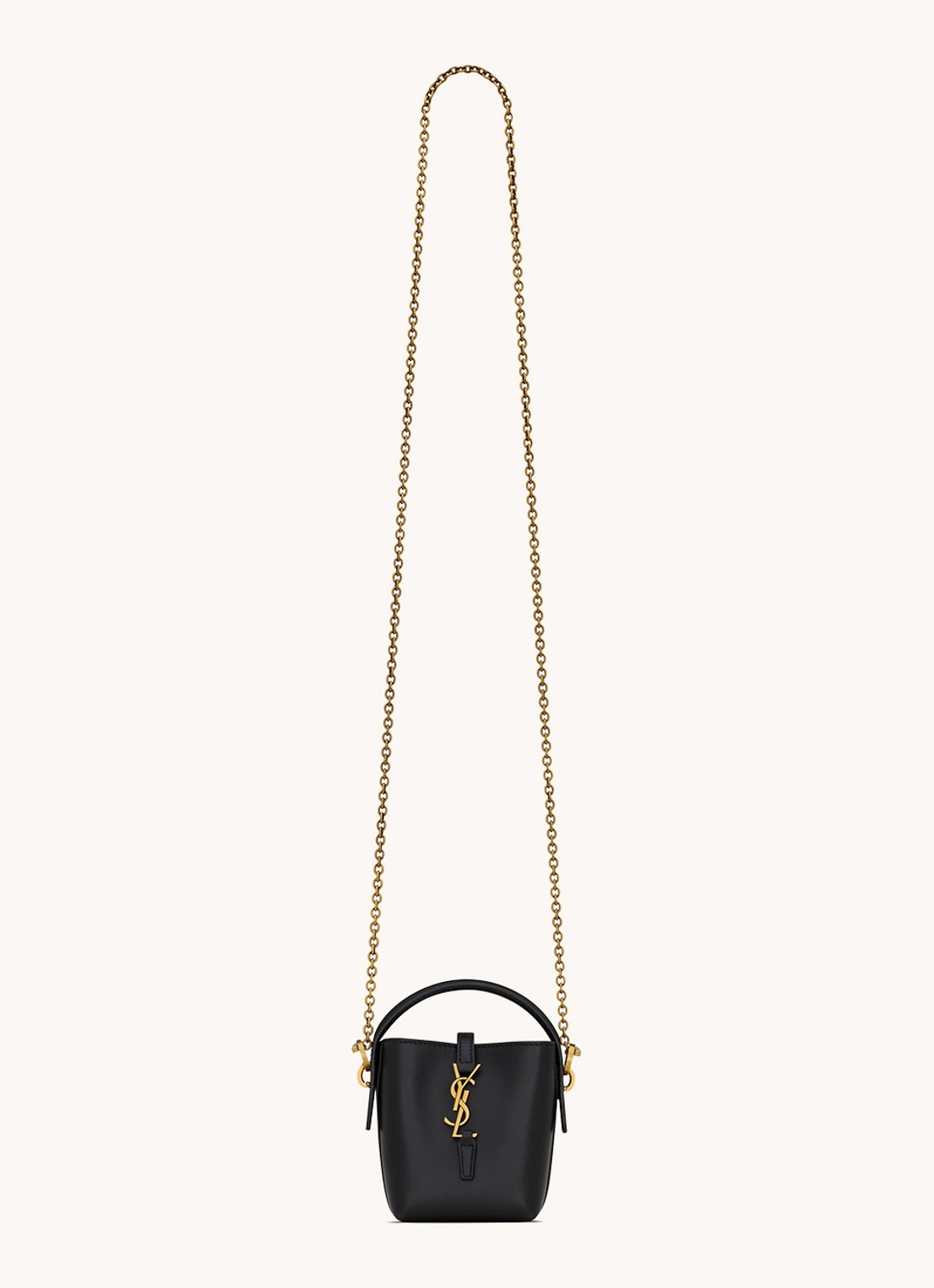 Saint Laurent Le 37 Micro crossbodytas van kalfsleer - voorkant 3 zwart