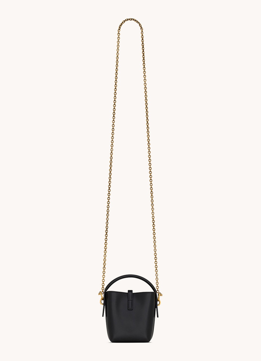 Saint Laurent Le 37 Micro crossbodytas van kalfsleer - voorkant 4 zwart