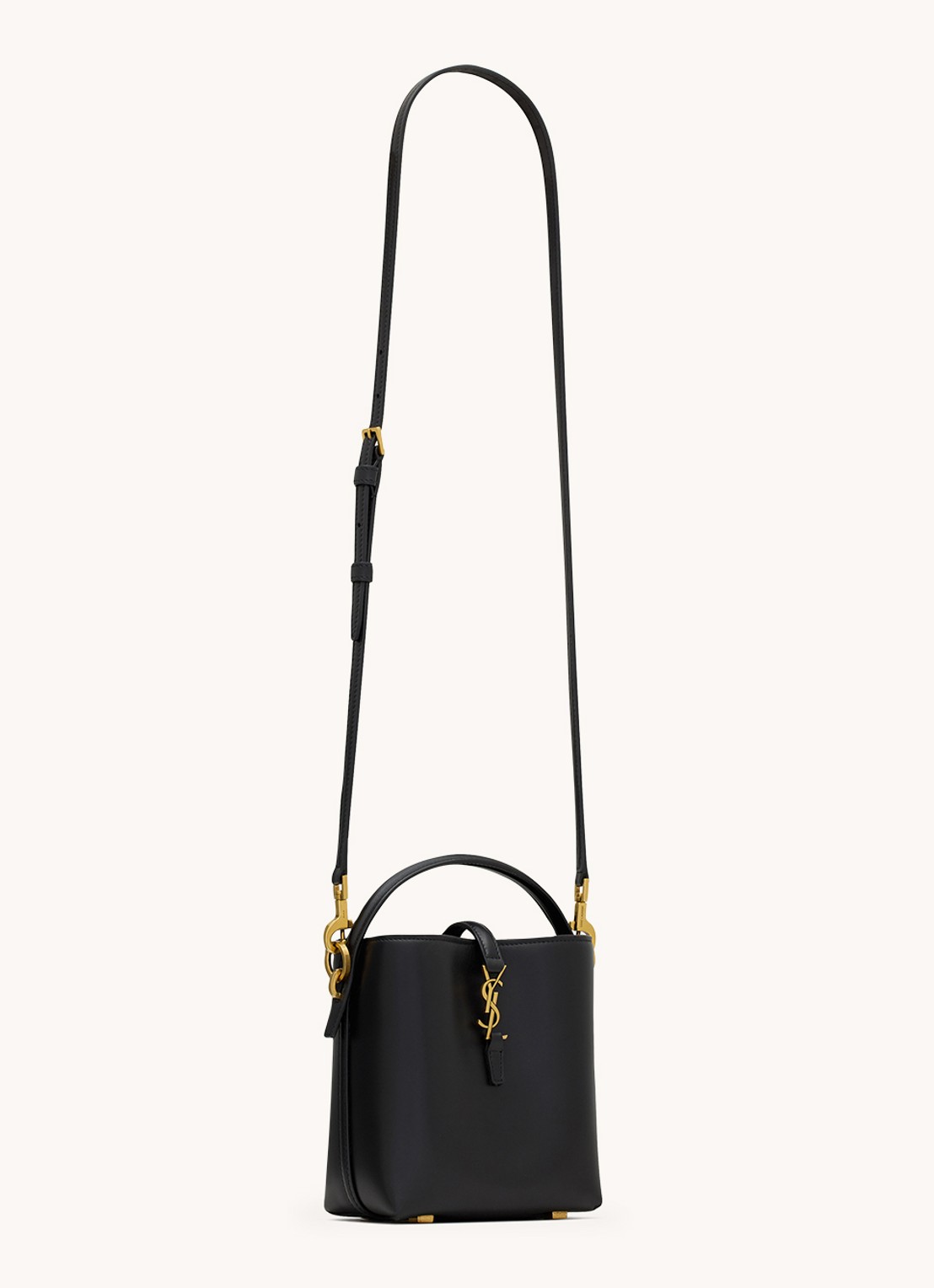 Saint Laurent Le 37 Mini crossbodytas van kalfsleer - detail 4 zwart