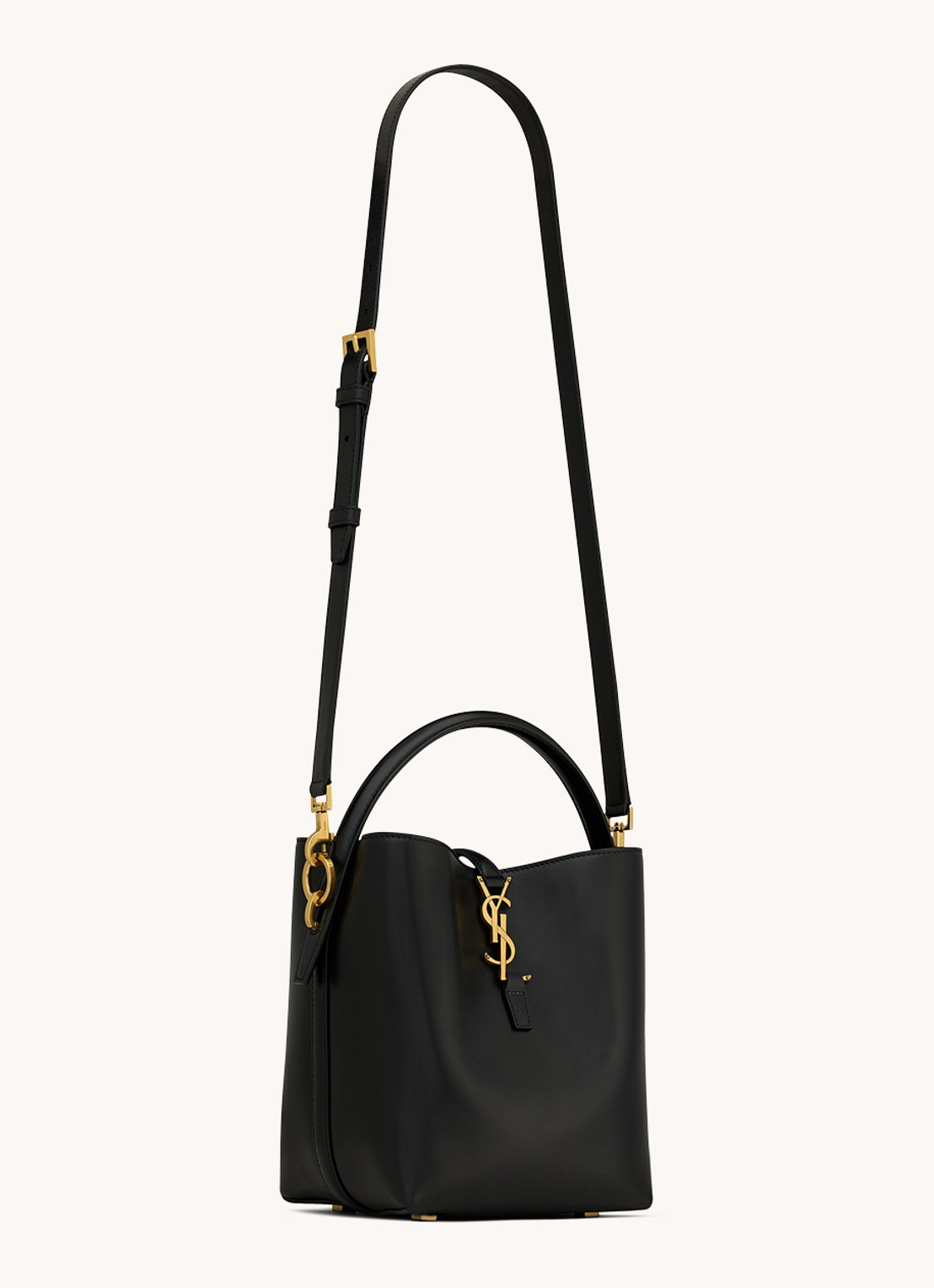 Saint Laurent Le 37 Small handtas van kalfsleer met afneembare schouderriem - detail 4 zwart