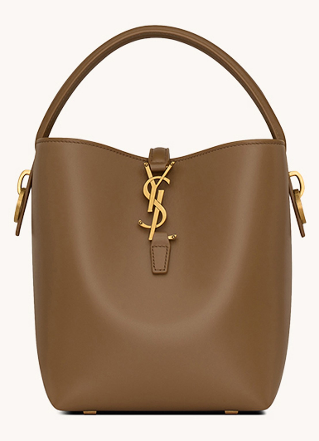 Saint Laurent Le 37 Small handtas van kalfsleer - voorkant 4 bruin