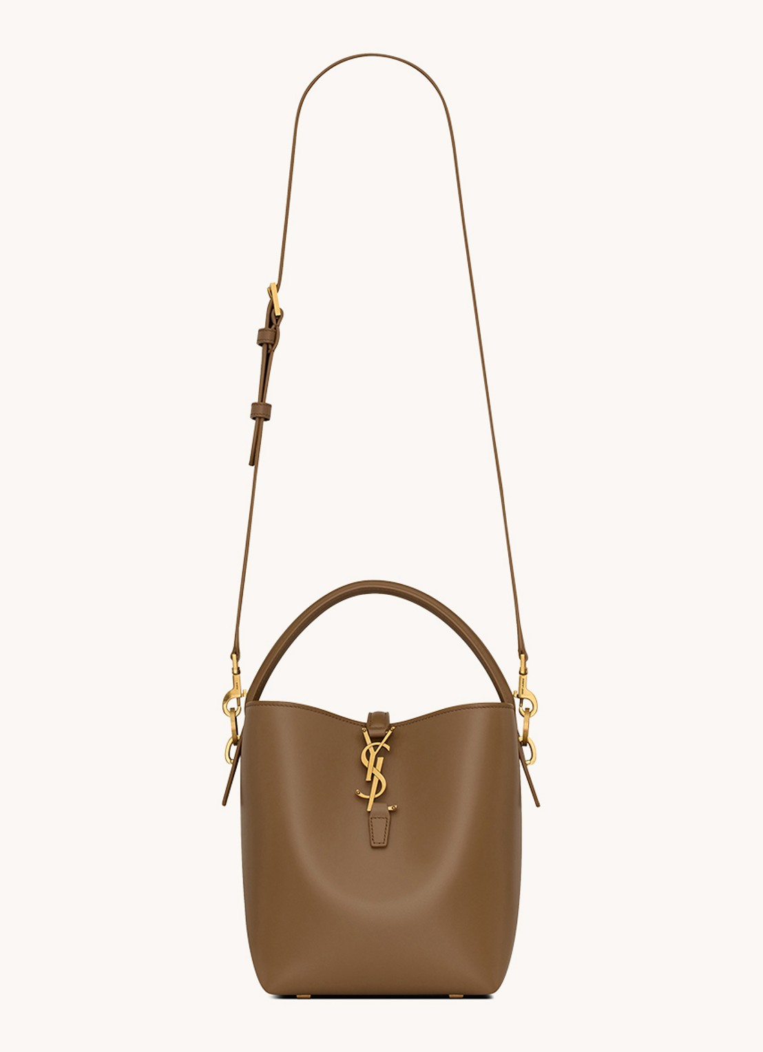 Saint Laurent Le 37 Small handtas van kalfsleer - voorkant 5 bruin