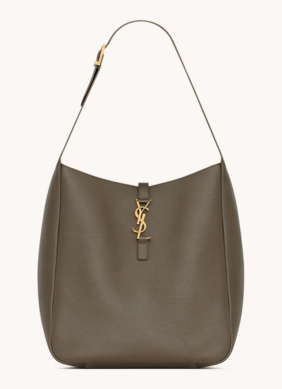 Saint Laurent Le 5 À 7 Large handtas van lamsleer - voorkant 3 groen