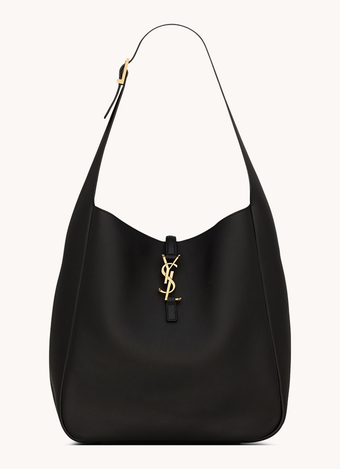 Saint Laurent Le 5 À 7 Large schoudertas van kalfsleer - voorkant 5 zwart