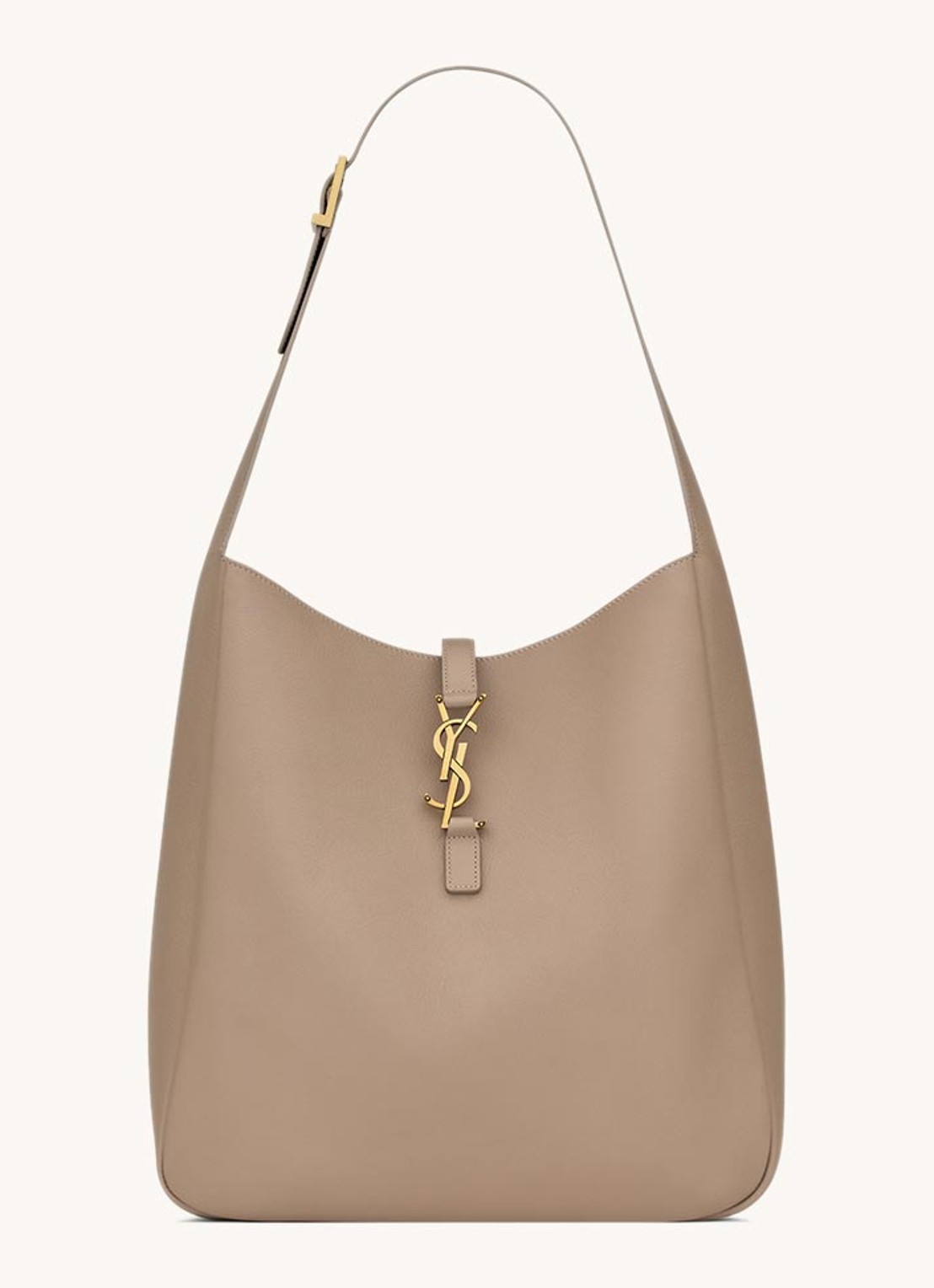 Saint Laurent Le 5 À 7 Large schoudertas van kalfsleer - voorkant 5 donkerbeige