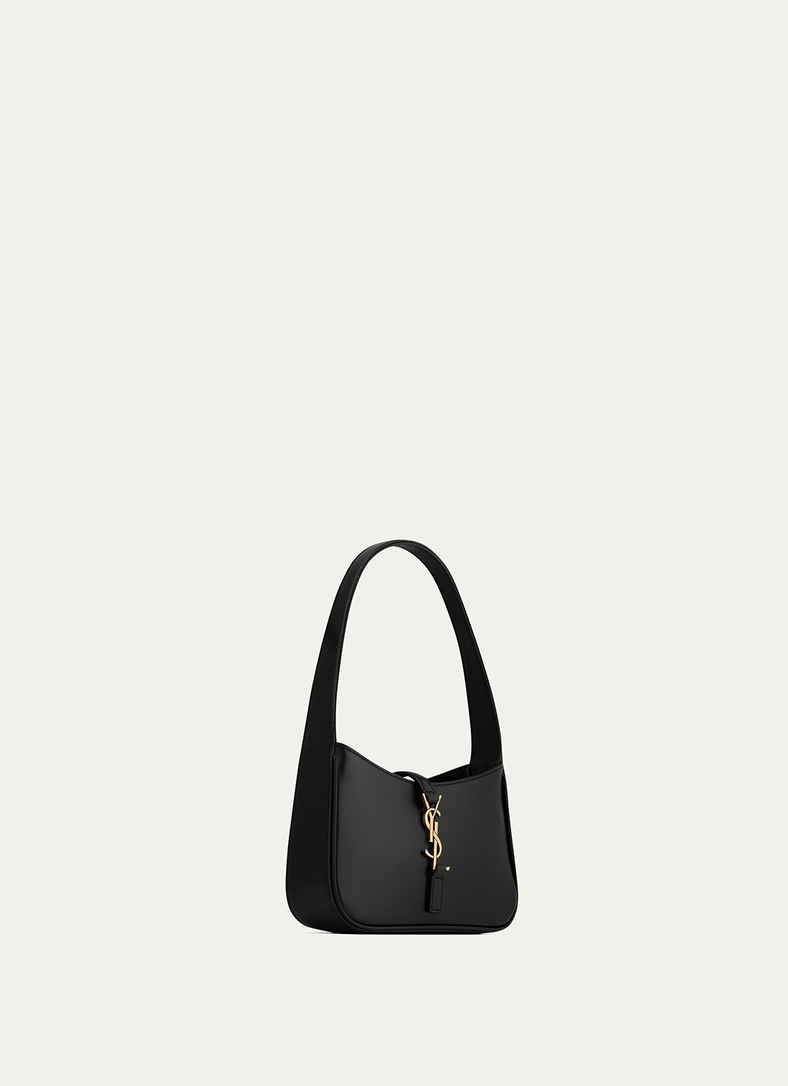 Saint Laurent Le 5 á 7 Mini Hobo schoudertas van kalfsleer - detail 2 zwart