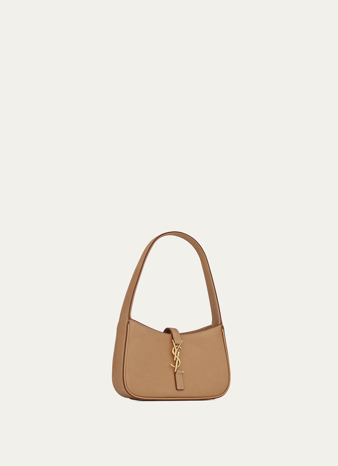 Saint Laurent Le 5 á 7 Mini Hobo schoudertas van kalfsleer - detail 3 camel