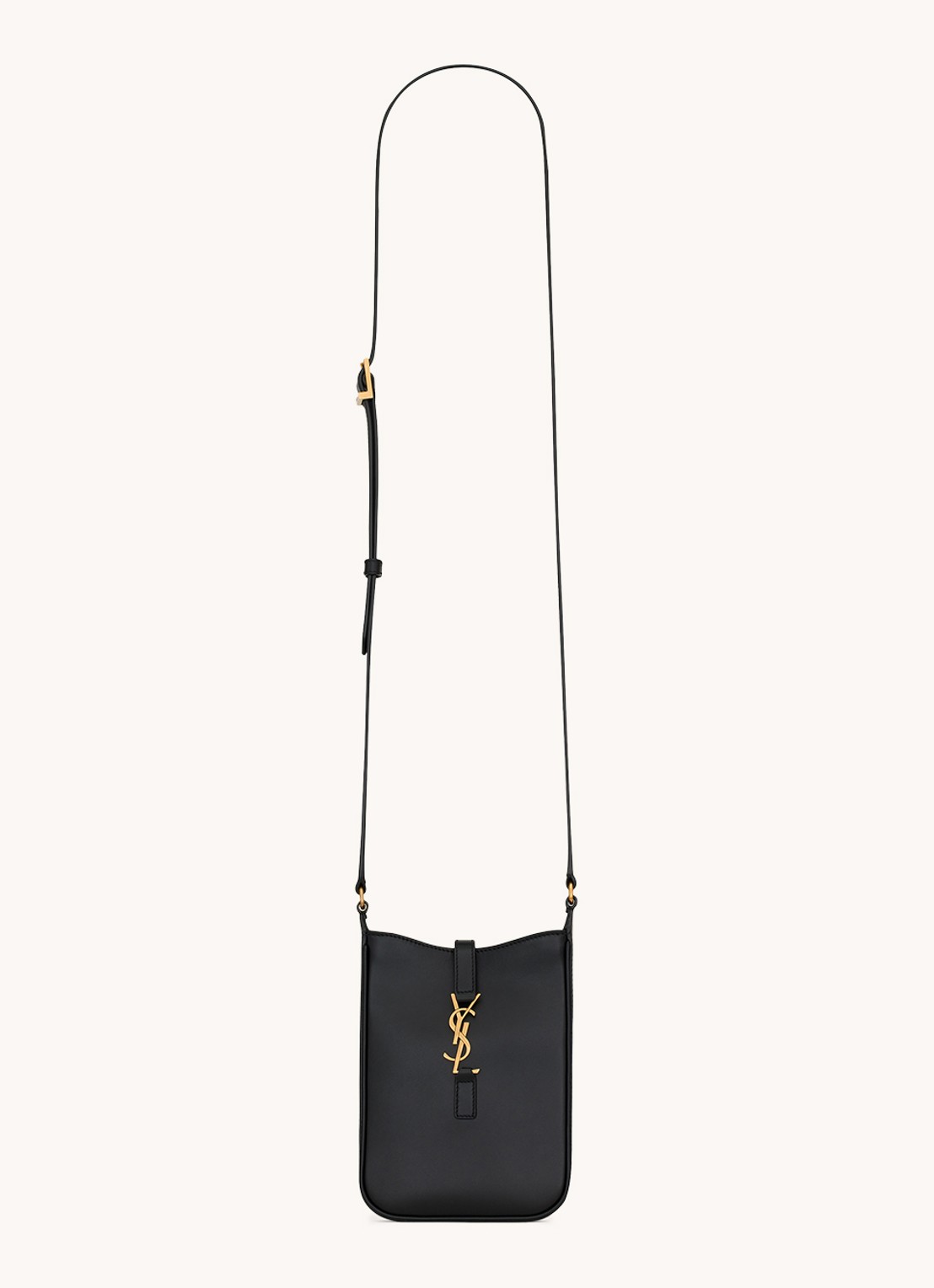 Saint Laurent Le 5 À 7 Mini schoudertas van kalfsleer - voorkant zwart