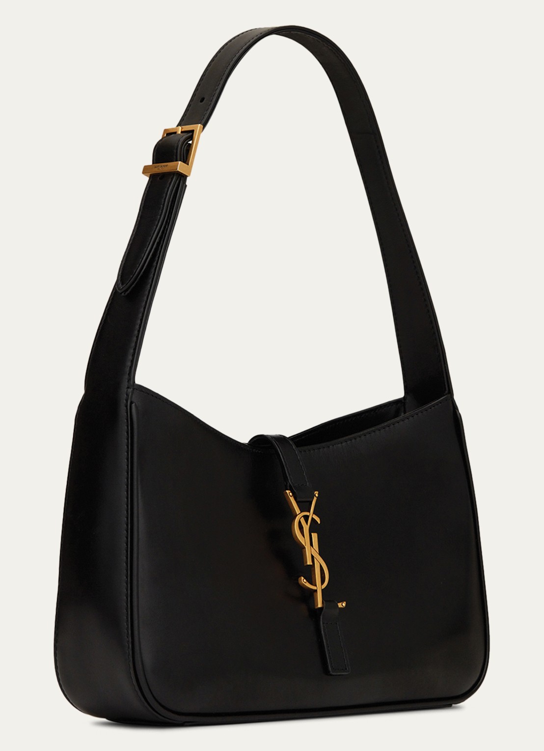 Saint Laurent Le 5 à 7 schoudertas van kalfsleer - detail 4 zwart
