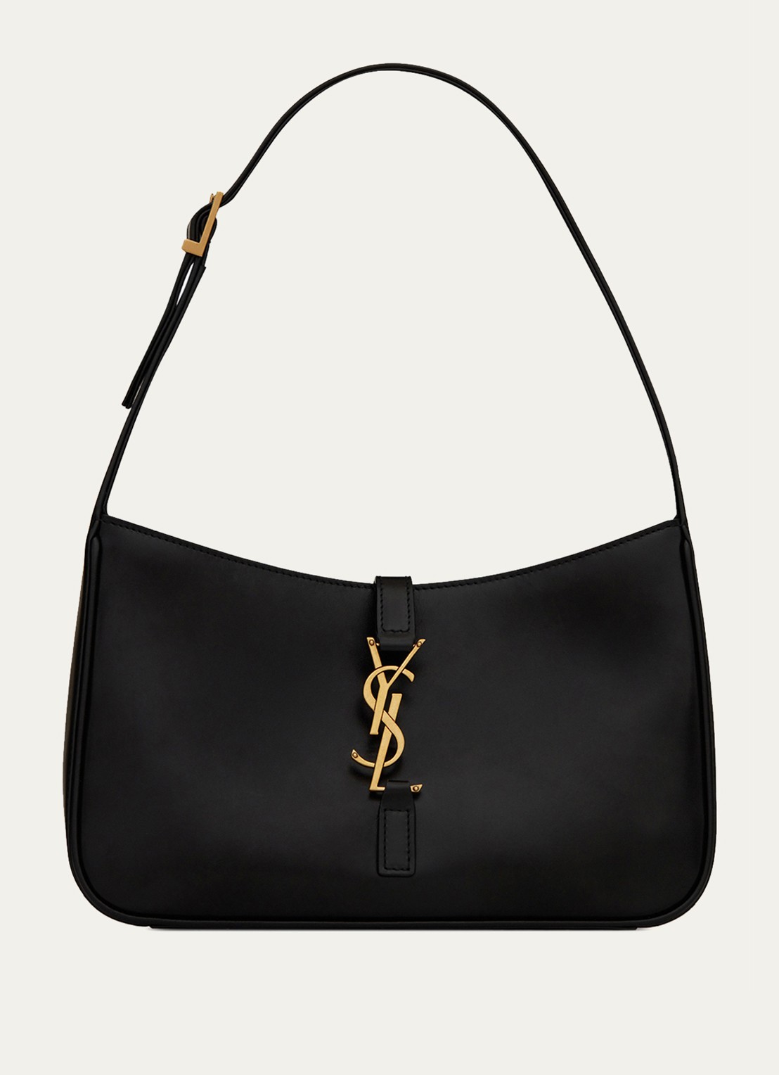 Saint Laurent Le 5 à 7 schoudertas van kalfsleer - voorkant zwart