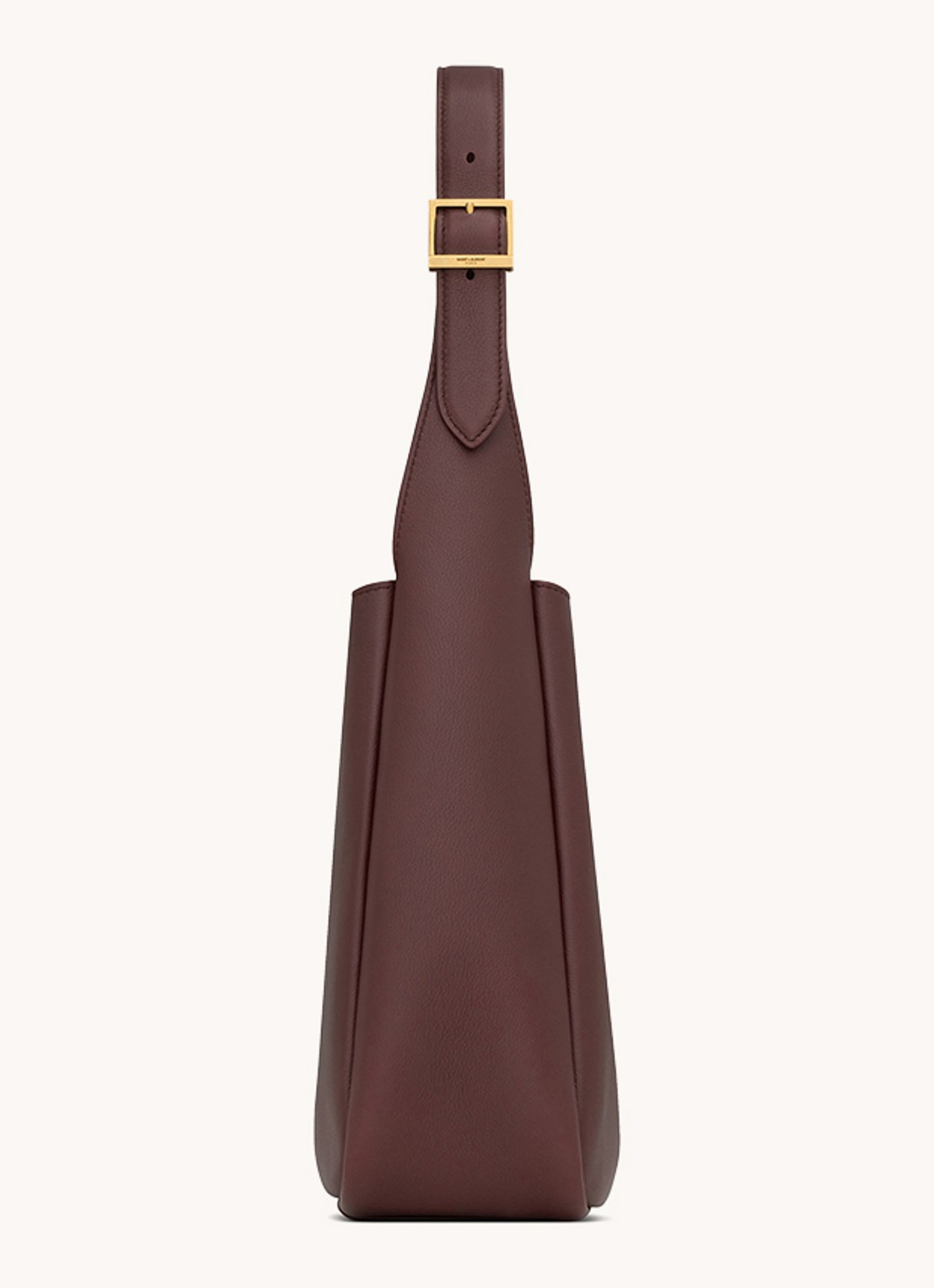 Saint Laurent Le 5 à 7 Small schoudertas van kalfsleer - detail 2 aubergine