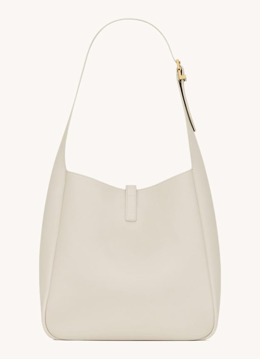 Saint Laurent Le 5 À 7 Small schoudertas van lamsleer - achterkant 2 gebroken wit