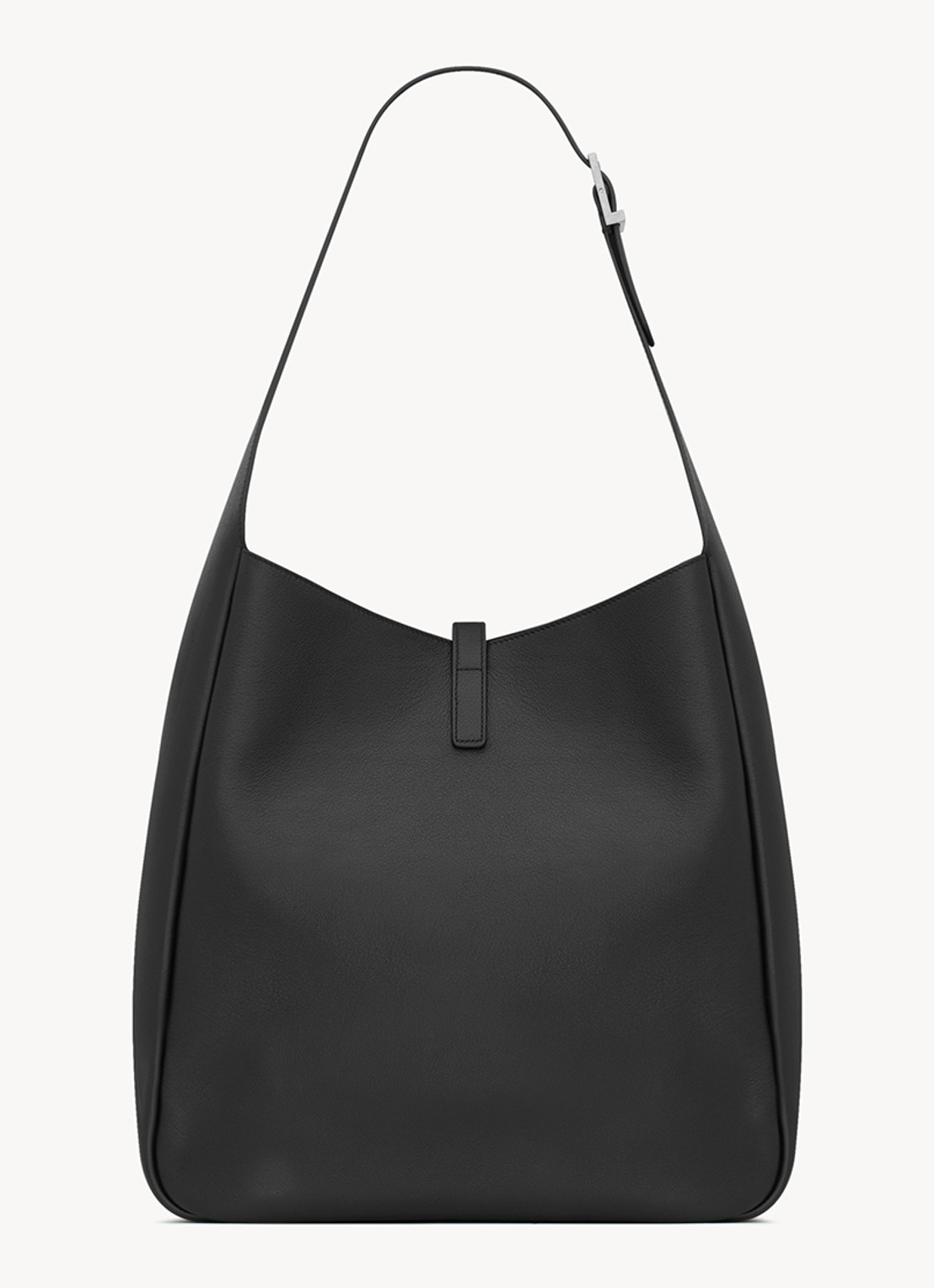 Saint Laurent Le 5 À 7 Supple Large schoudertas van kalfsleer - achterkant zwart