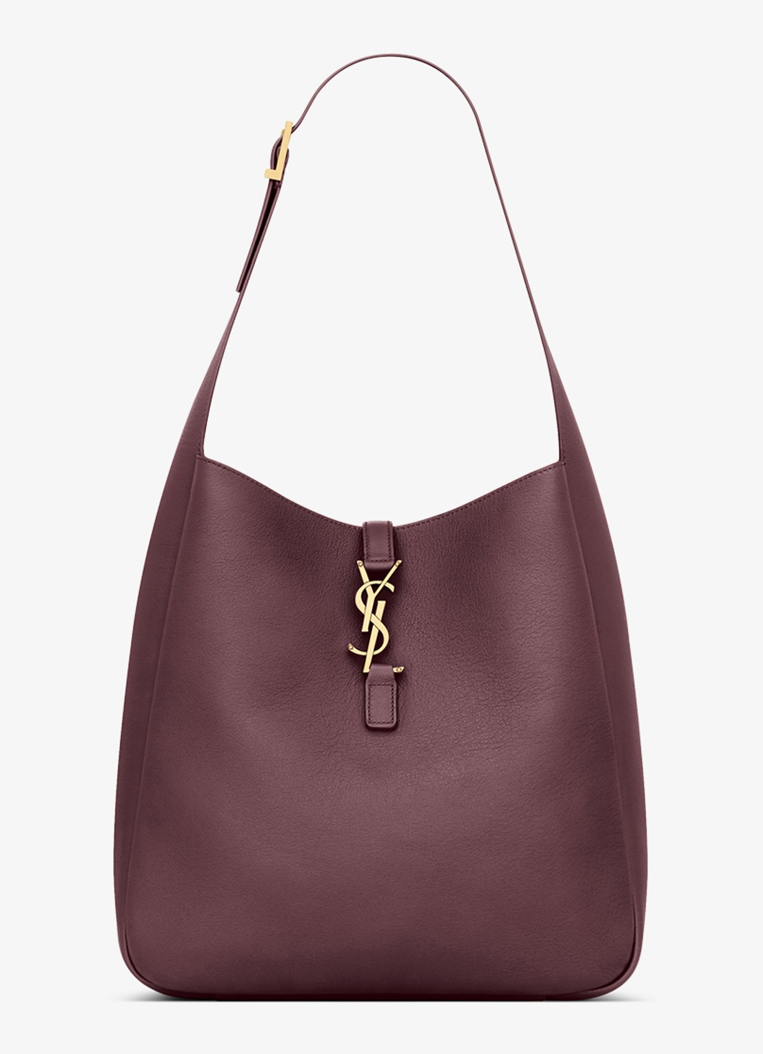 Saint Laurent Le 5 À 7 Supple Large schoudertas van kalfsleer - voorkant 7 bordeauxrood