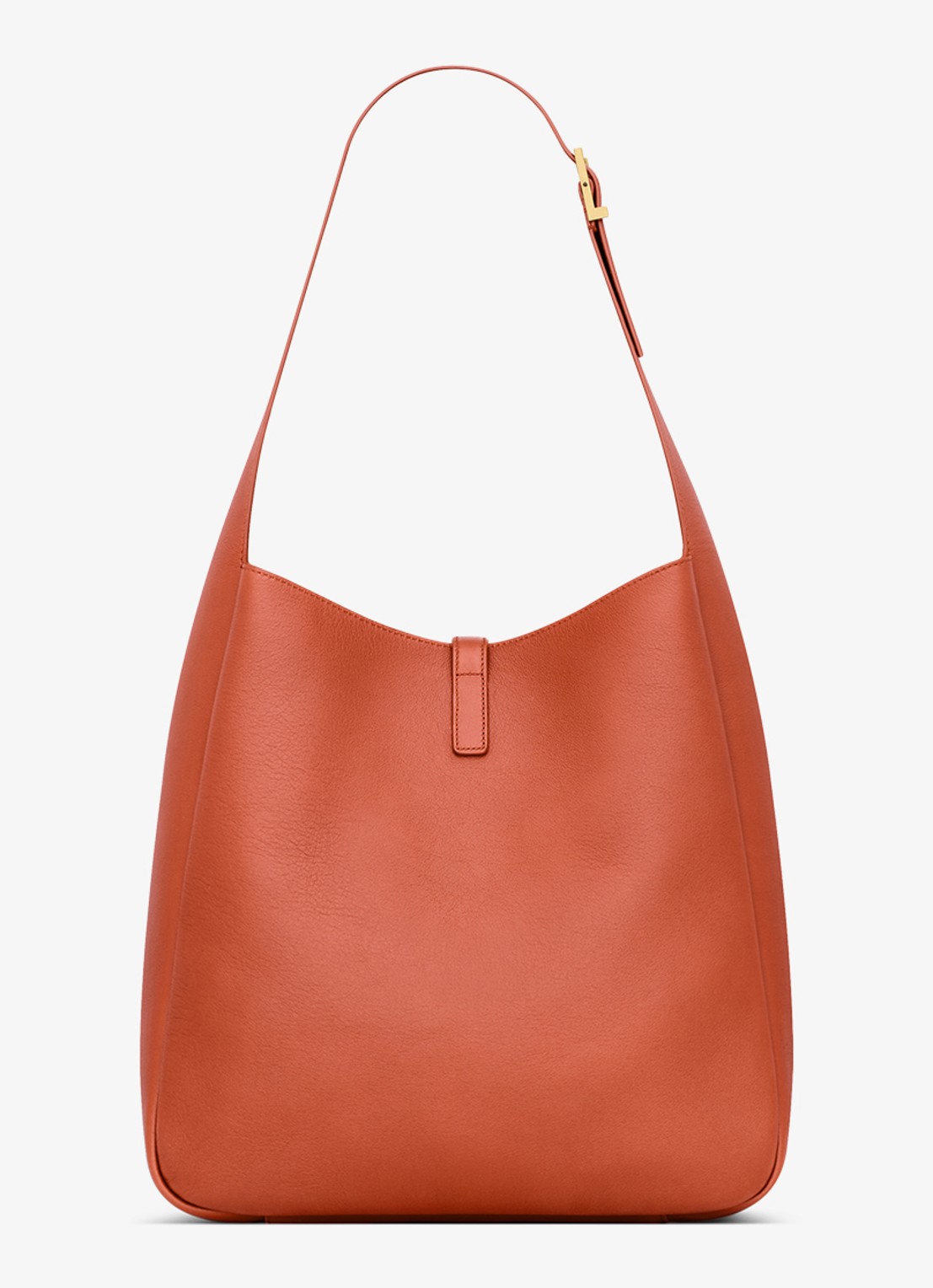 Saint Laurent Le 5 À 7 Supple Large schoudertas van kalfsleer - achterkant donkeroranje