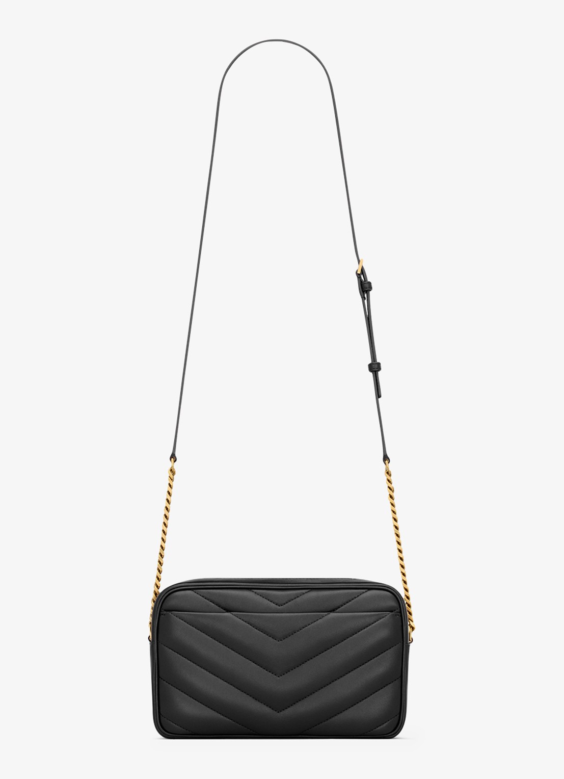 Saint Laurent Loulou crossbodytas van lamsleer - achterkant zwart