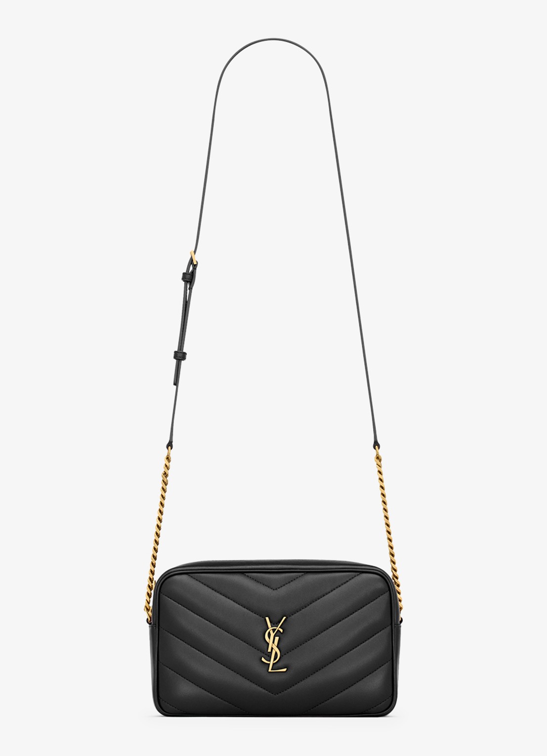 Saint Laurent Loulou crossbodytas van lamsleer - voorkant 5 zwart