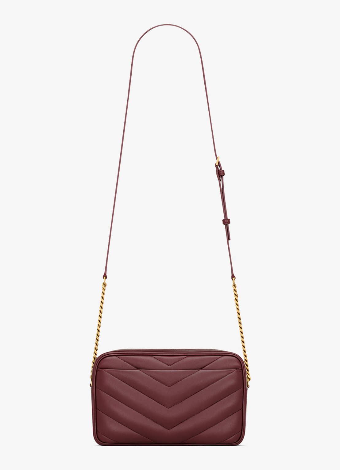 Saint Laurent Loulou crossbodytas van lamsleer - achterkant 5 donkerrood