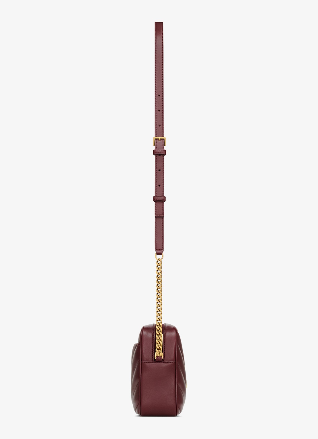 Saint Laurent Loulou crossbodytas van lamsleer - detail 2 donkerrood