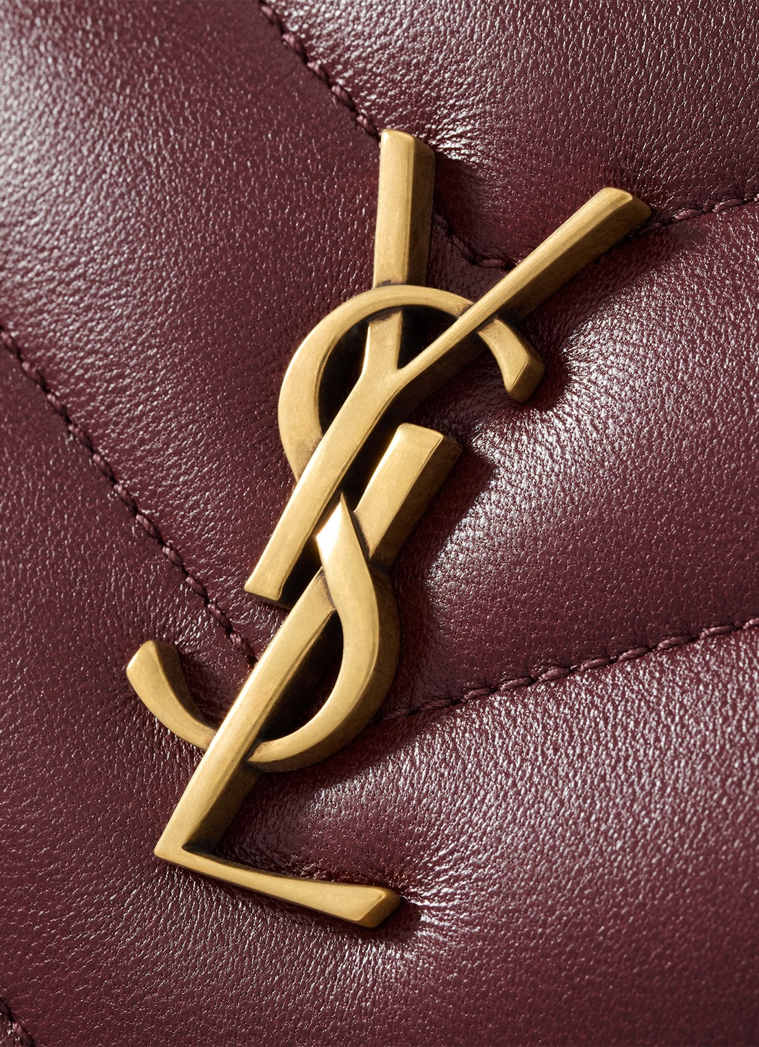 Saint Laurent Loulou crossbodytas van lamsleer - detail 3 donkerrood