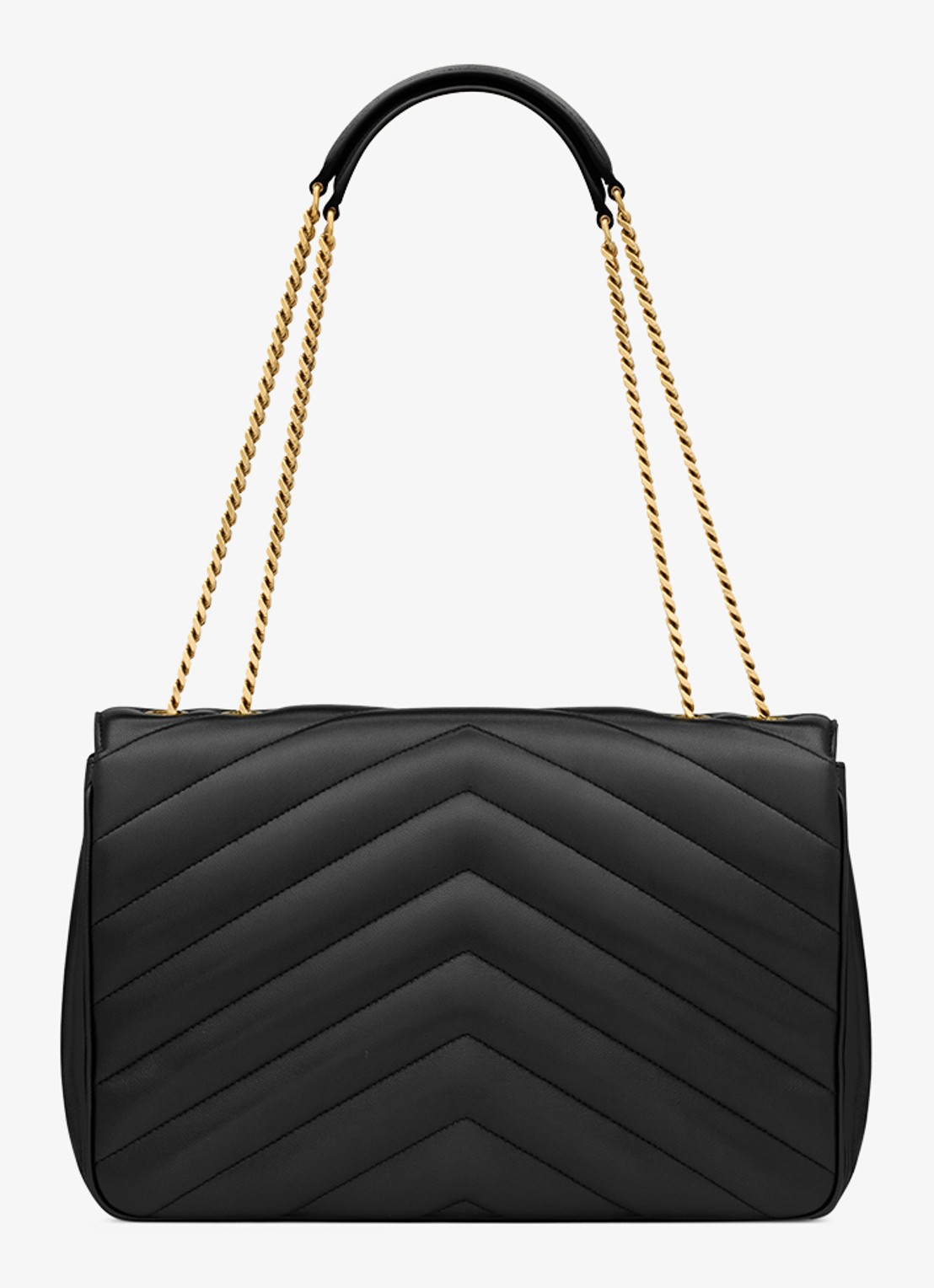 Saint Laurent Loulou Large schoudertas van lamsleer - voorkant 8 zwart