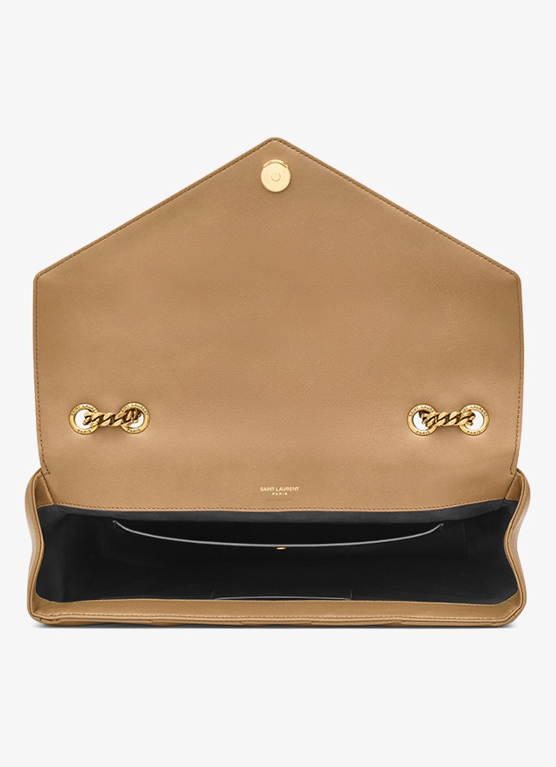 Saint Laurent Loulou Large schoudertas van lamsleer - detail 2 lichtbruin