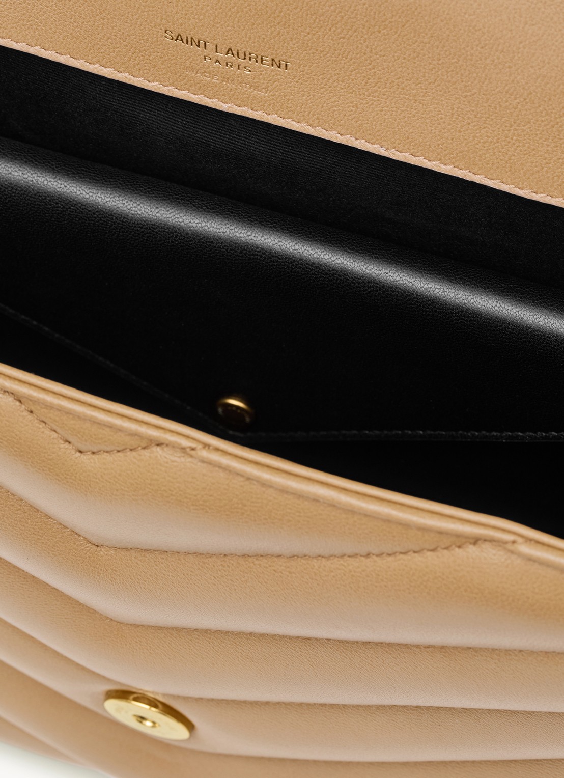 Saint Laurent Loulou Large schoudertas van lamsleer - detail 4 lichtbruin
