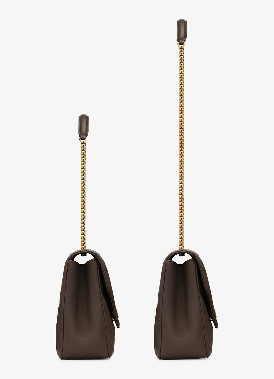 Saint Laurent Loulou Large schoudertas van lamsleer - detail 3 grijs