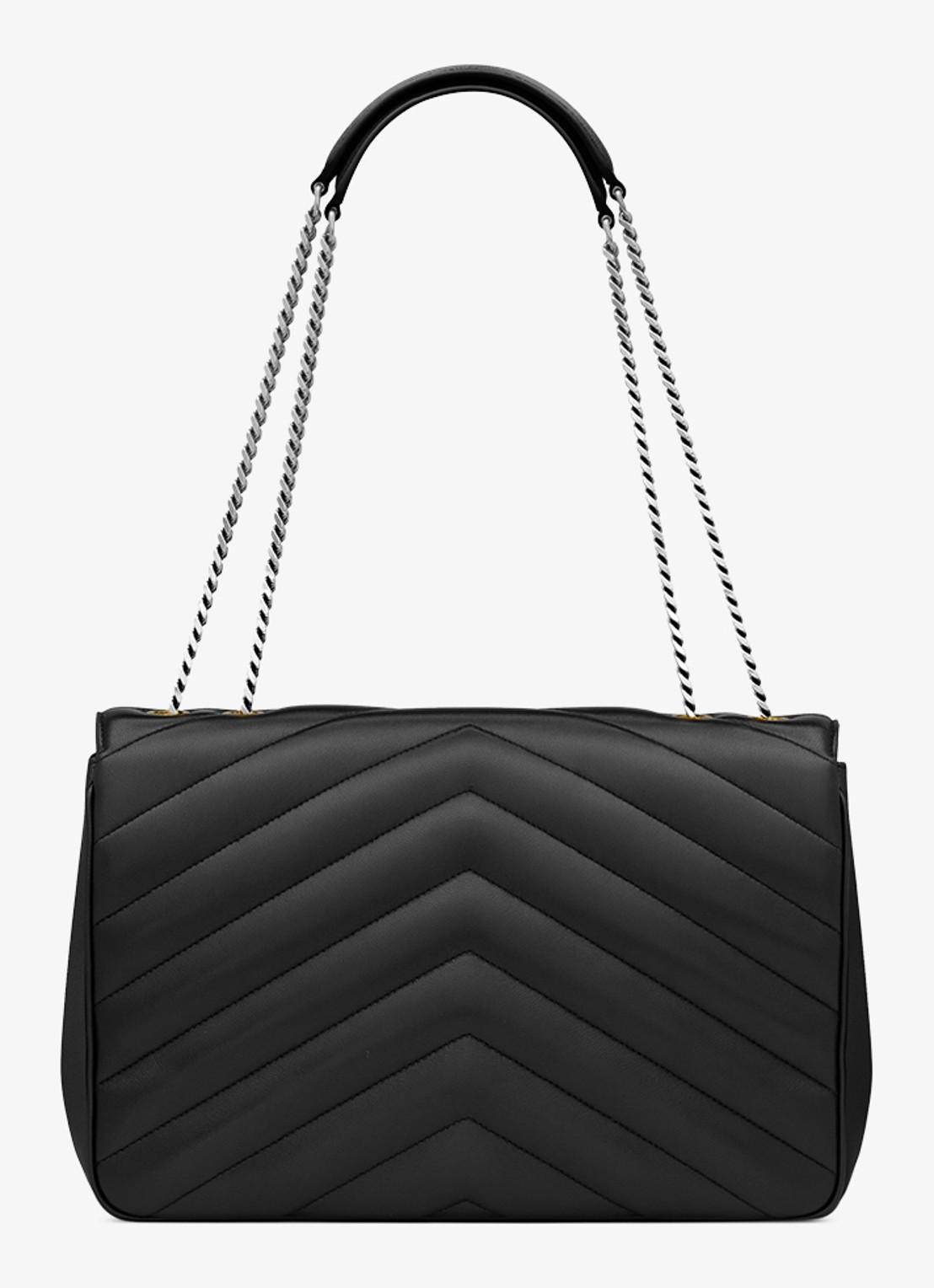 Saint Laurent Loulou Large schoudertas van quilted lamsleer - achterkant 2 zwart