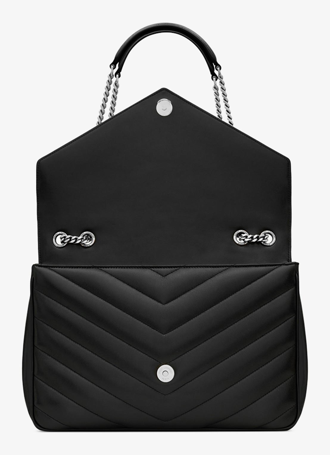 Saint Laurent Loulou Large schoudertas van quilted lamsleer - detail 6 zwart
