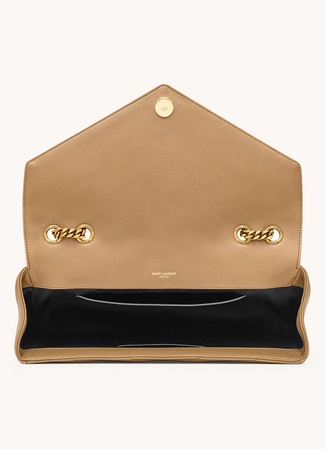 Saint Laurent Loulou Medium schoudertas van lamsleer - detail 4 lichtbruin