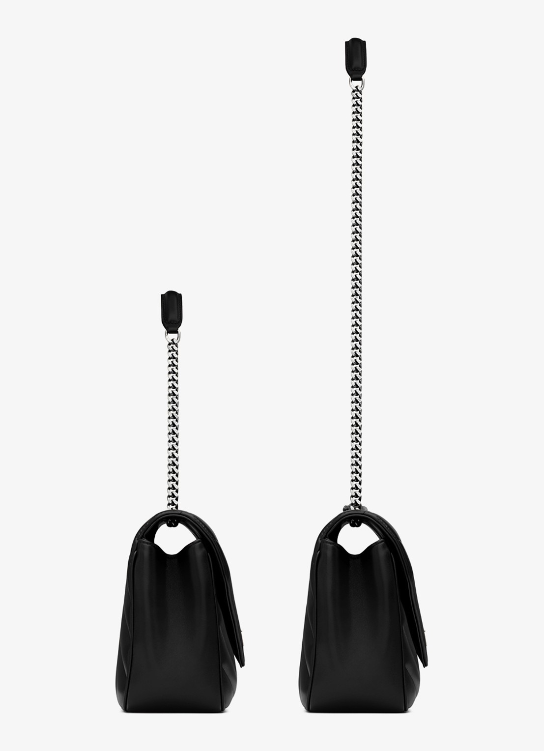 Saint Laurent Loulou Medium schoudertas van quilted lamsleer - detail 5 zwart