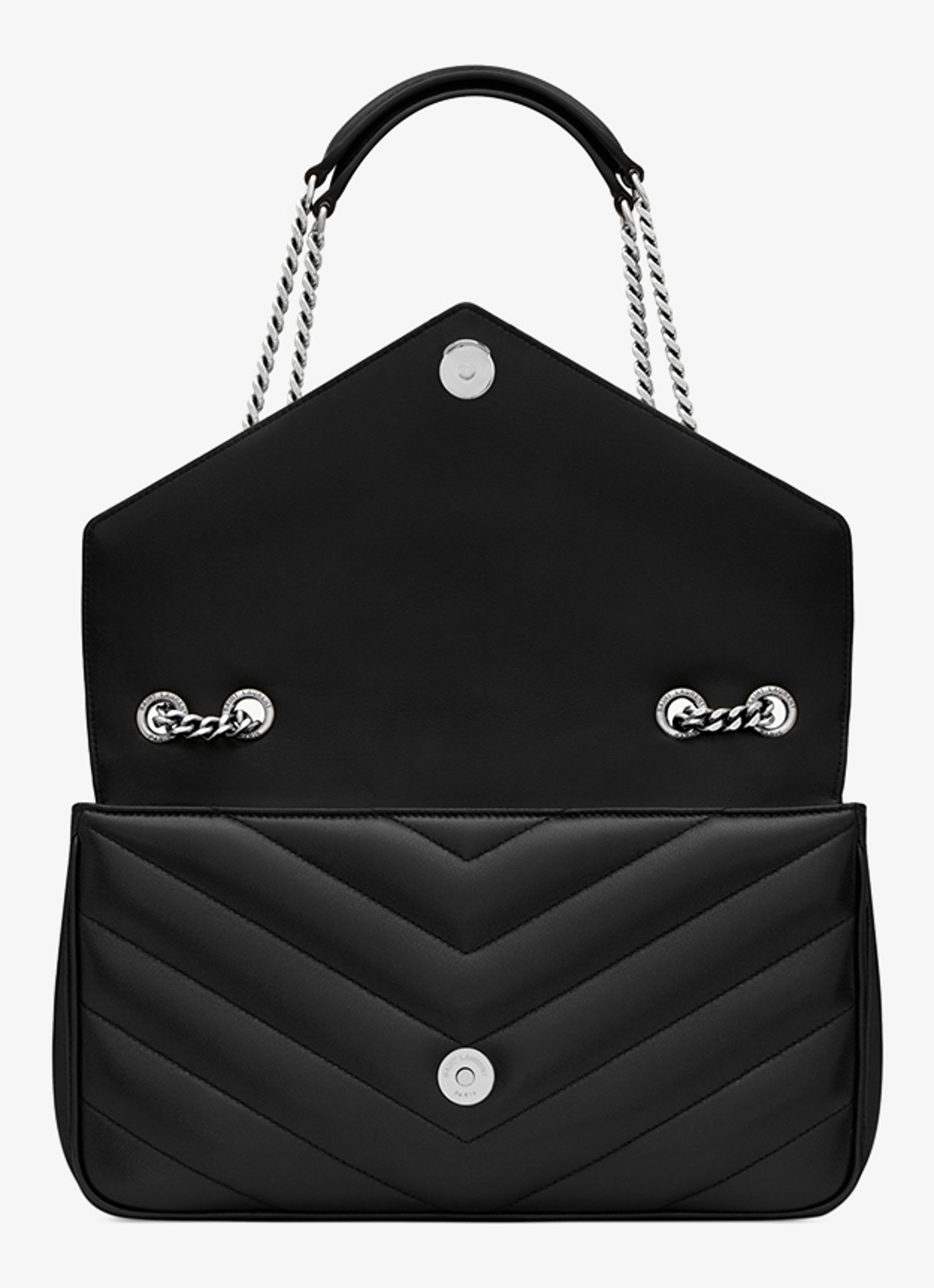 Saint Laurent Loulou Medium schoudertas van quilted lamsleer - detail 6 zwart