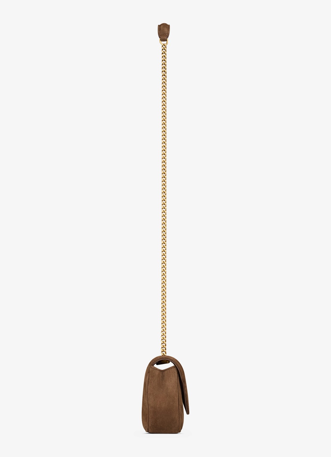 Saint Laurent Loulou Mini crossbodytas van kalfssuède - detail 3 bruin