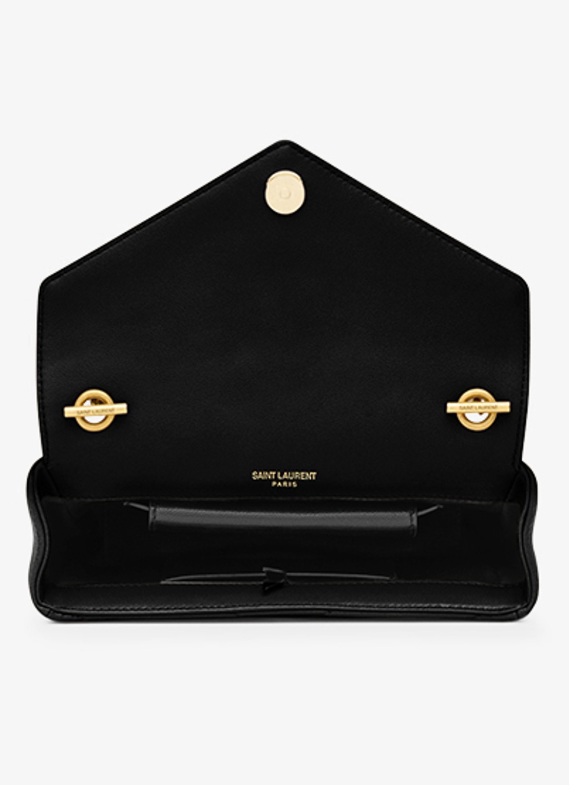Saint Laurent Loulou Mini crossbodytas van lamsleer - detail 3 zwart