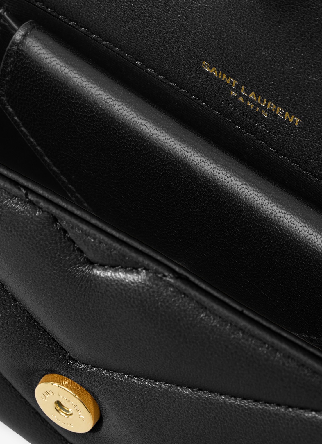 Saint Laurent Loulou Mini crossbodytas van lamsleer - detail 6 zwart