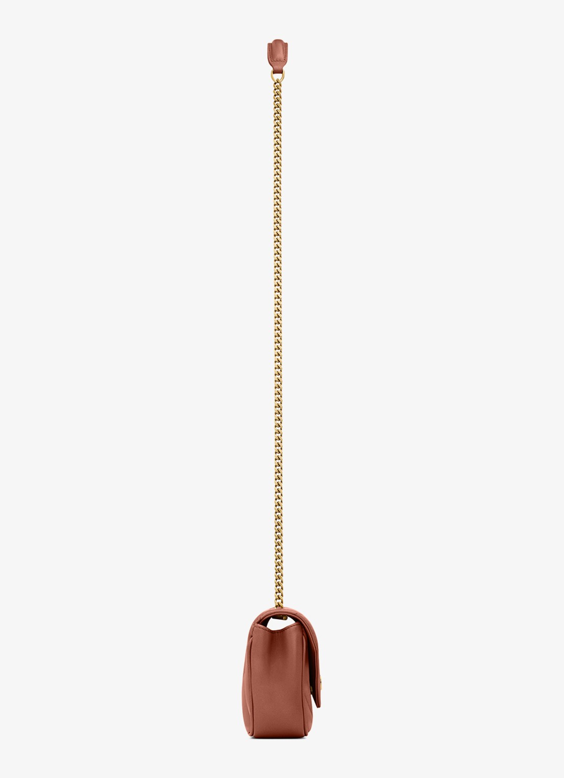 Saint Laurent Loulou Mini crossbodytas van lamsleer - detail 2 roestbruin