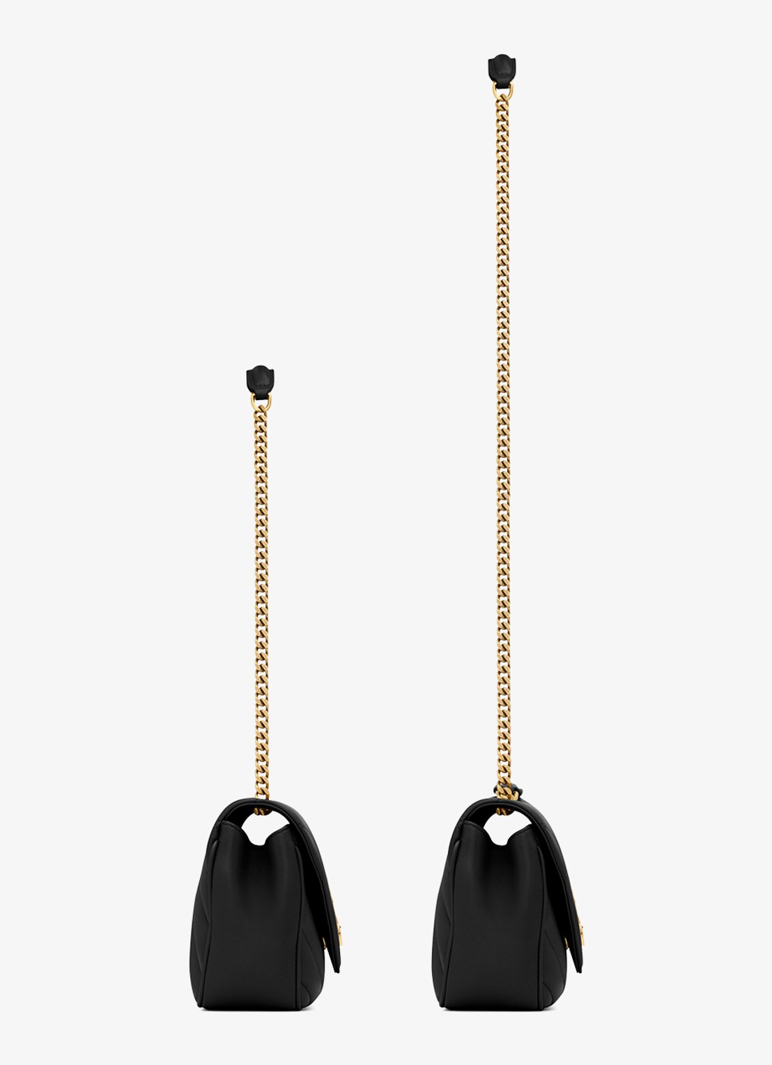 Saint Laurent Loulou Small schoudertas van lamsleer - achterkant 3 zwart