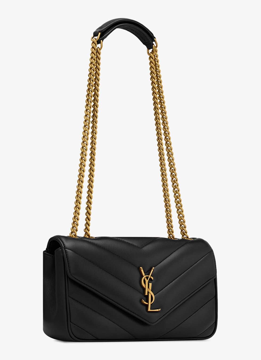 Saint Laurent Loulou Small schoudertas van lamsleer - detail 6 zwart