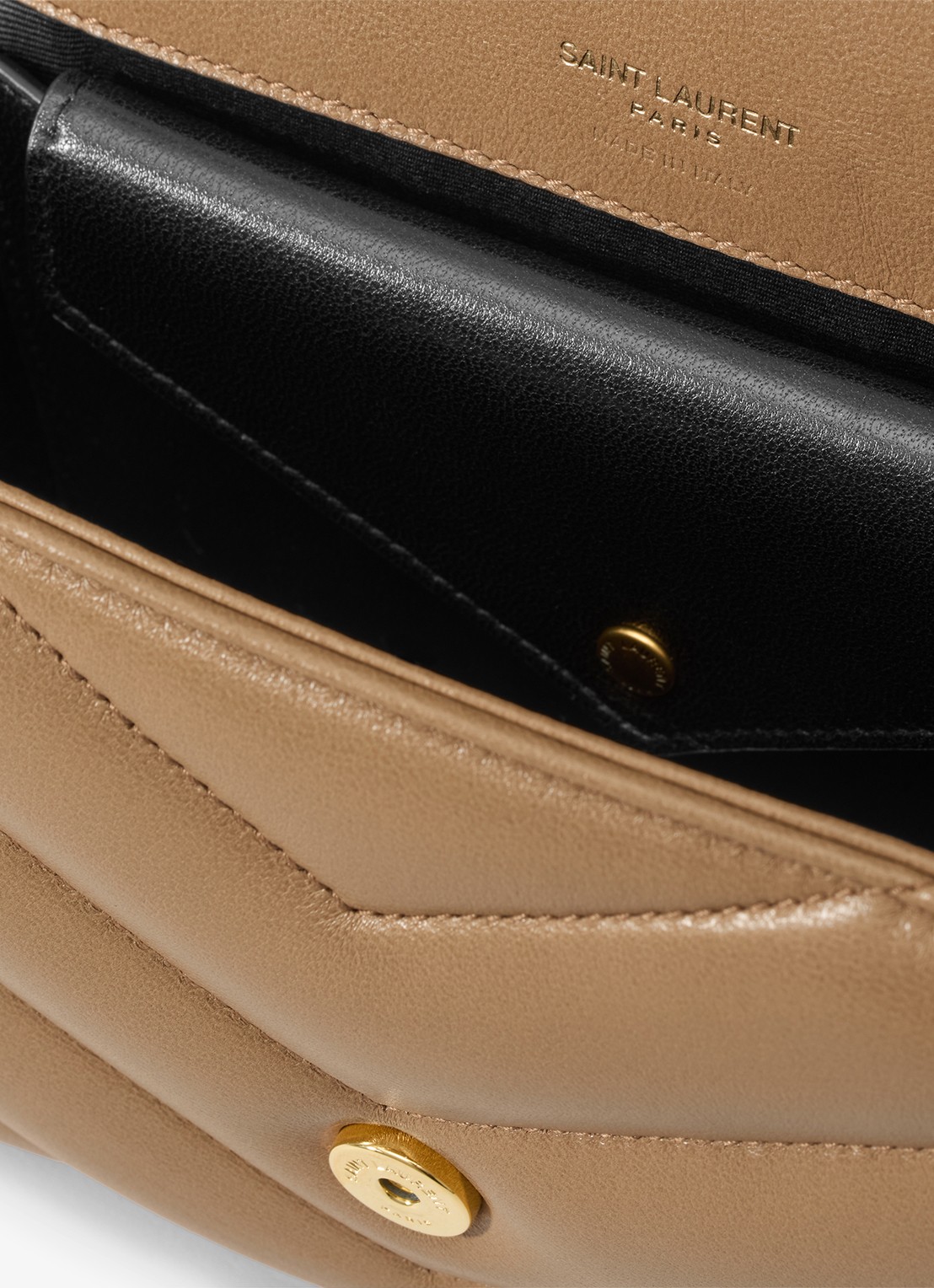 Saint Laurent Loulou Small schoudertas van lamsleer - detail 5 lichtbruin