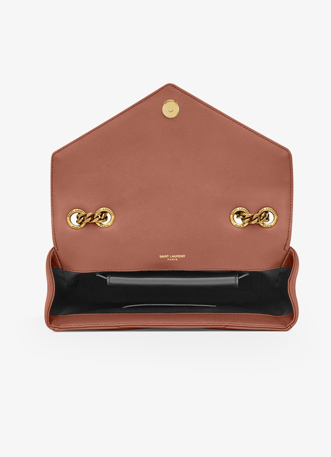 Saint Laurent Loulou Small schoudertas van lamsleer - detail 3 roestbruin