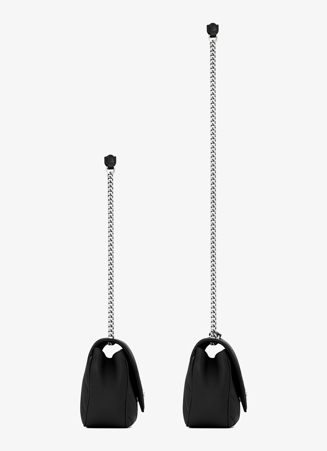 Saint Laurent Loulou Small schoudertas van quilted lamsleer - detail 3 zwart