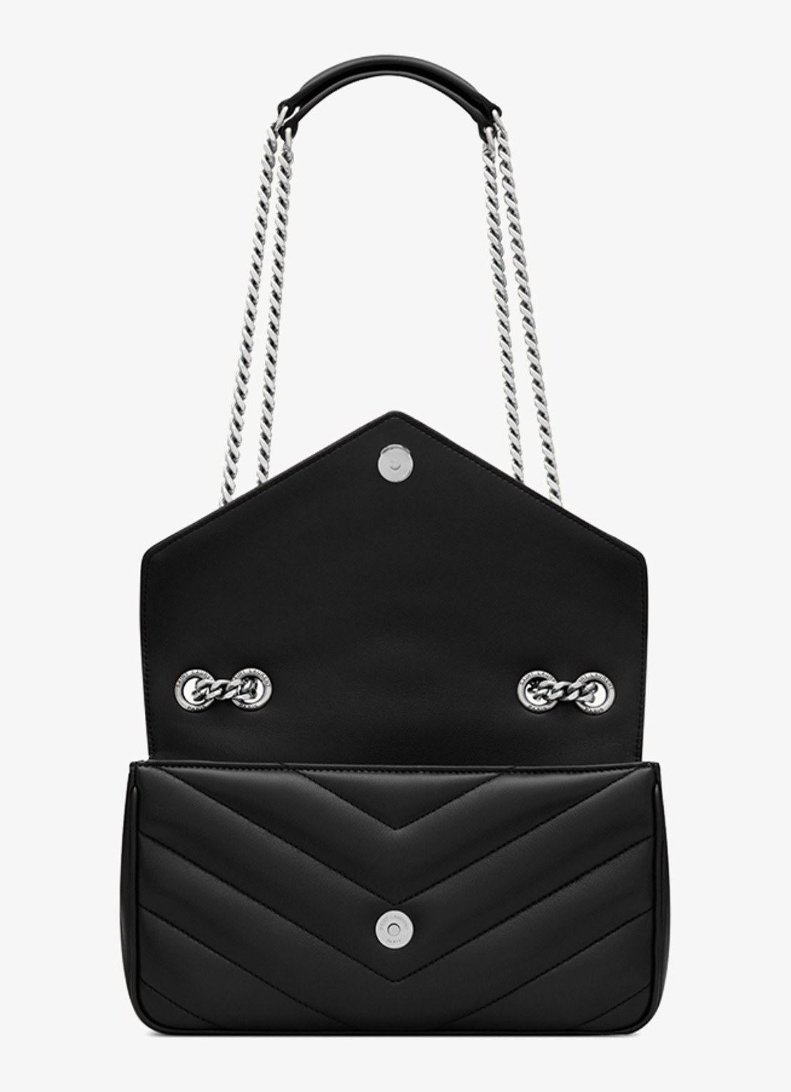 Saint Laurent Loulou Small schoudertas van quilted lamsleer - detail 5 zwart