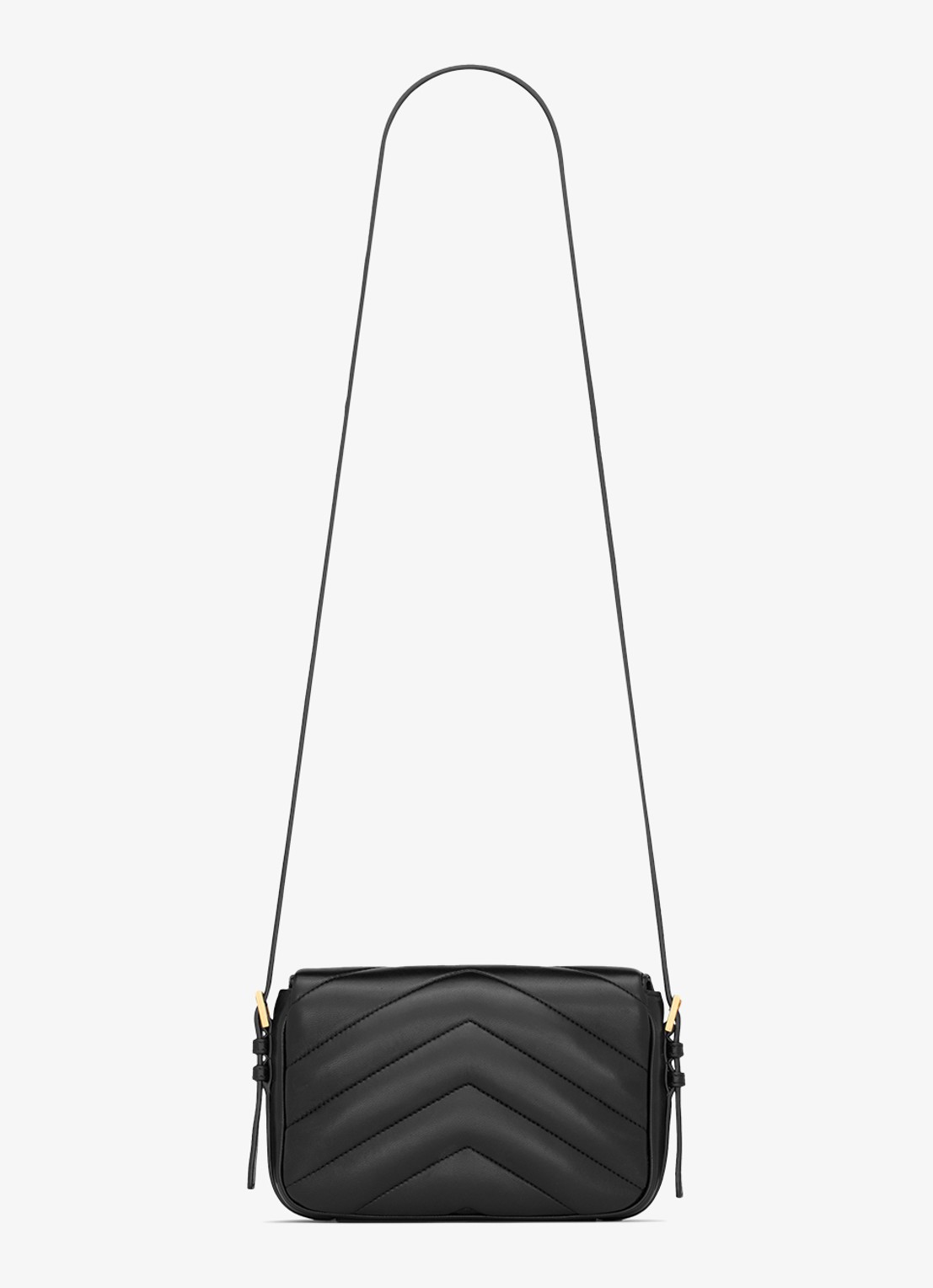 Saint Laurent Loulou Toy crossbodytas van lamsleer - achterkant zwart