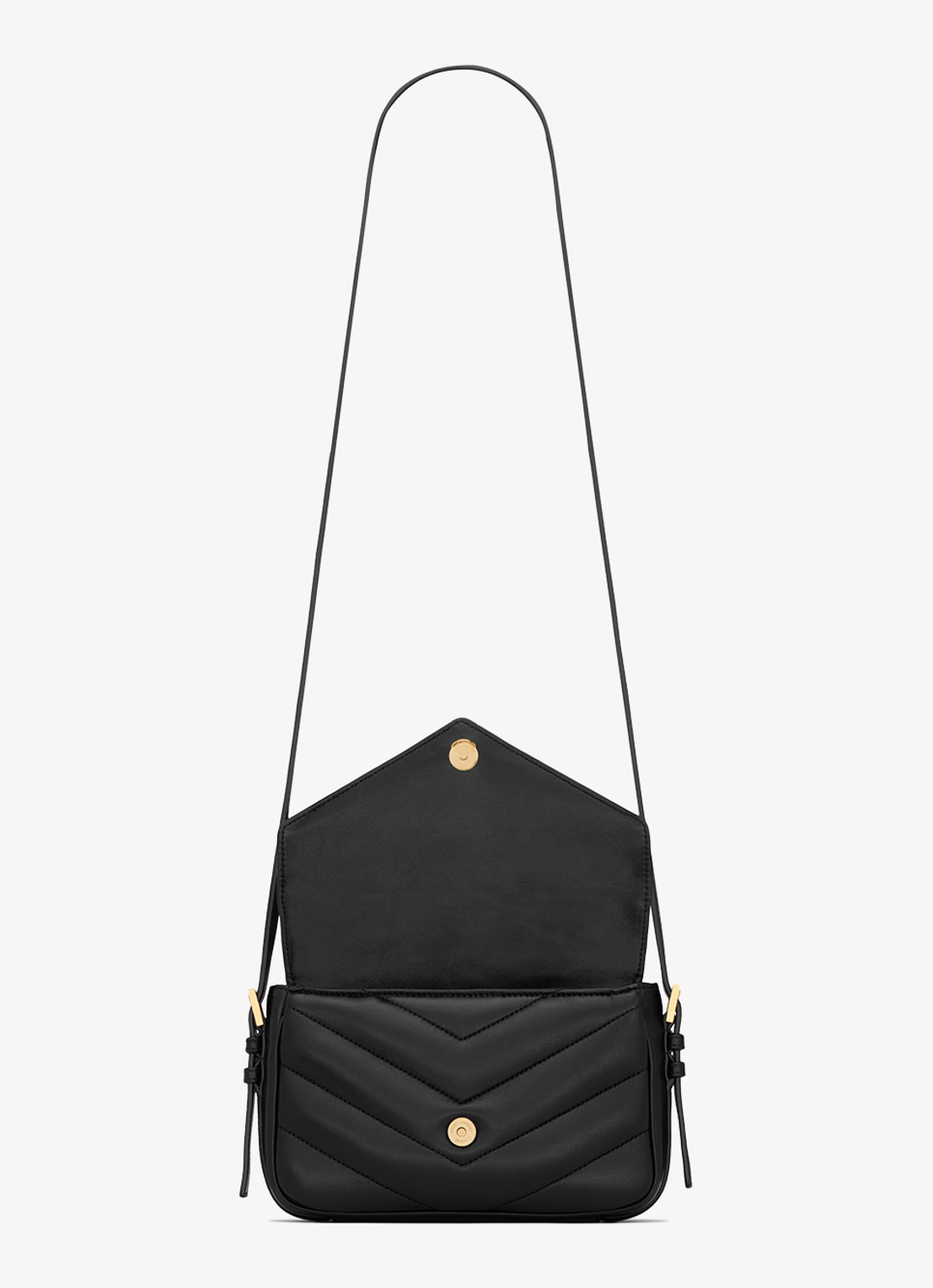 Saint Laurent Loulou Toy crossbodytas van lamsleer - detail 5 zwart