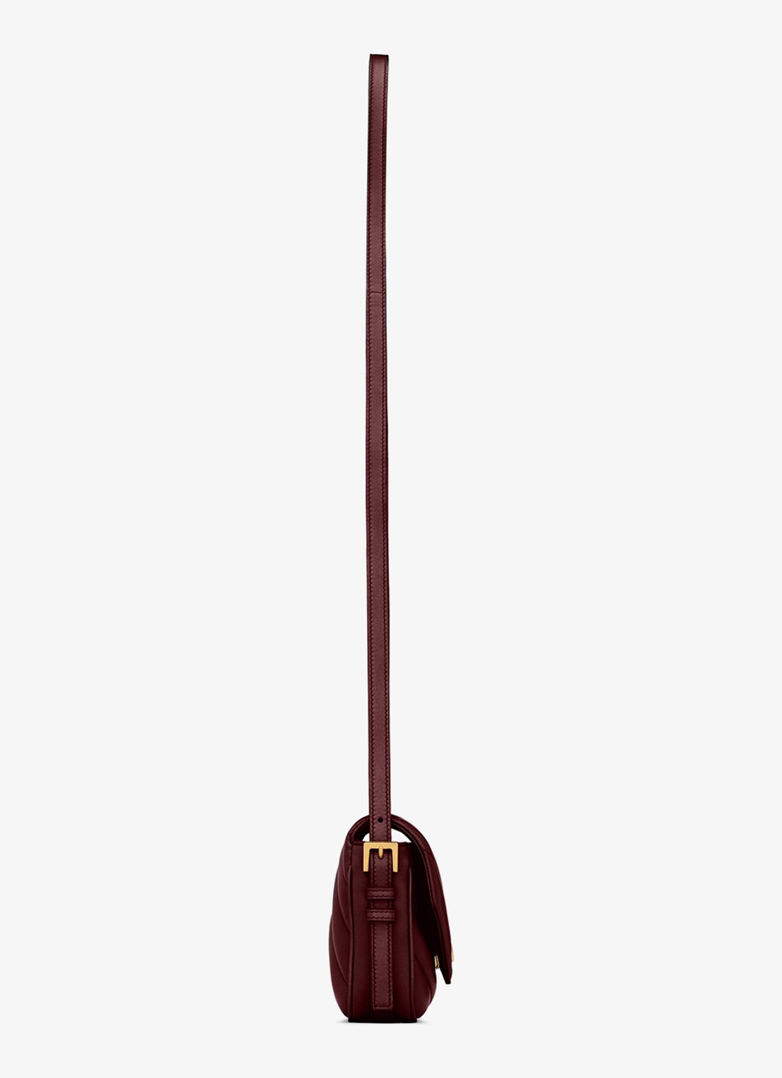 Saint Laurent Loulou Toy crossbodytas van lamsleer - detail 3 donkerrood