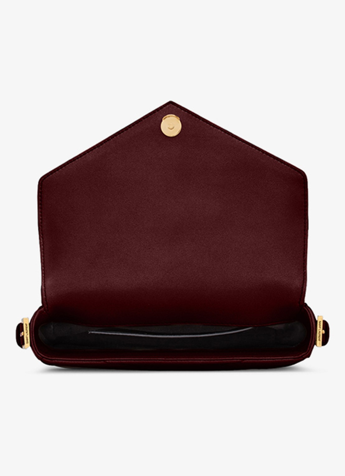 Saint Laurent Loulou Toy crossbodytas van lamsleer - detail 5 donkerrood