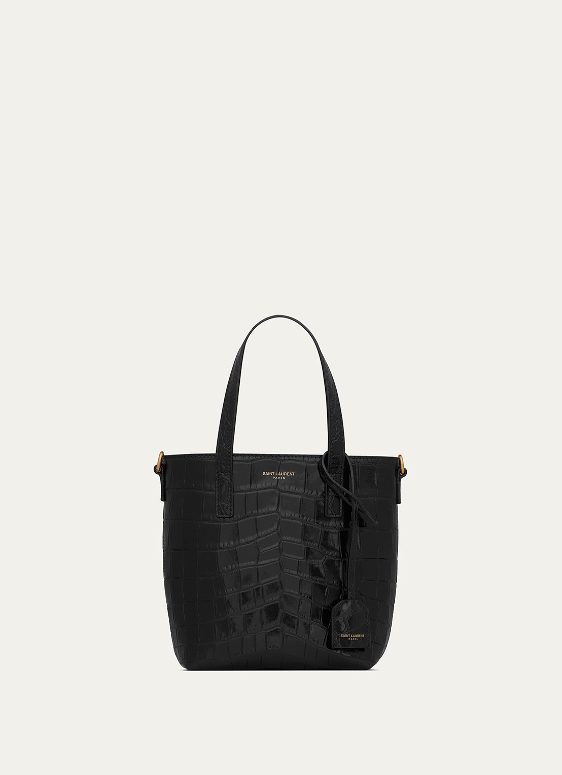 Saint Laurent Mini Toy handtas van kalfsleer - voorkant zwart